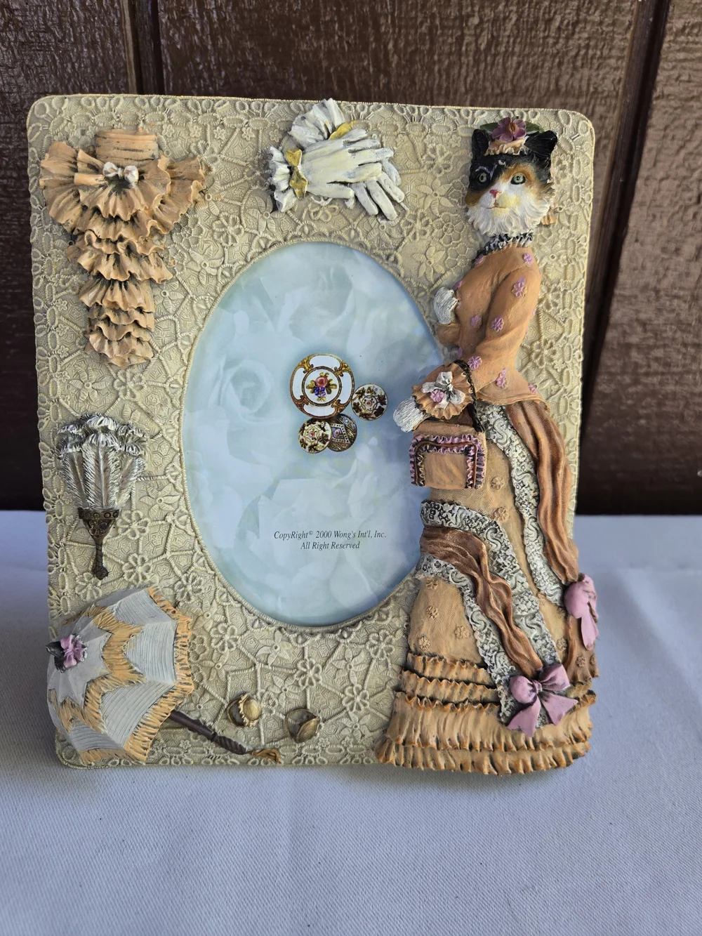 Victorian Cat Lady Decorative Photo Frame